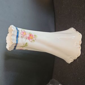 Vintage NIPPON White Ceramic Hand Painted Bud Vase